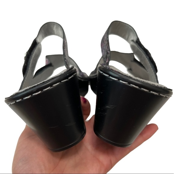 Alegria Lotie Snakeskin print leather wedge sandals Size 9 (39) - Picture 5 of 13